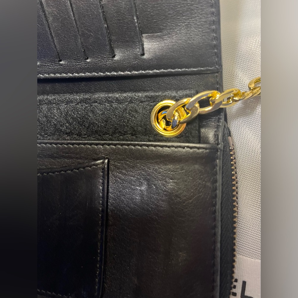 SOLD! CHANEL Authentic Long wallet clutch with chain/insert -Crossbody - Picture 8 of 15